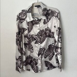 SHEIN Monochrome Graphic Print Blouse